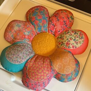 Natural Life Pink and Green Floral Cushion